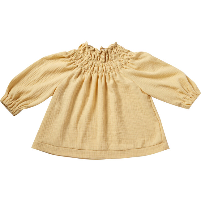 Frida Smock Blouse, Straw & Straw - Blouses - 1