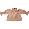 Frida Smock Blouse, Flowers & Peach - Blouses - 1 - thumbnail