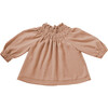Frida Smock Blouse, Peach & Peach - Blouses - 1 - thumbnail