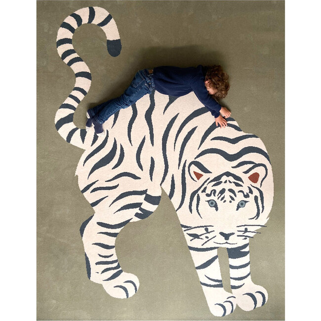 Tiger Wool Rug, Green - Rugs - 2