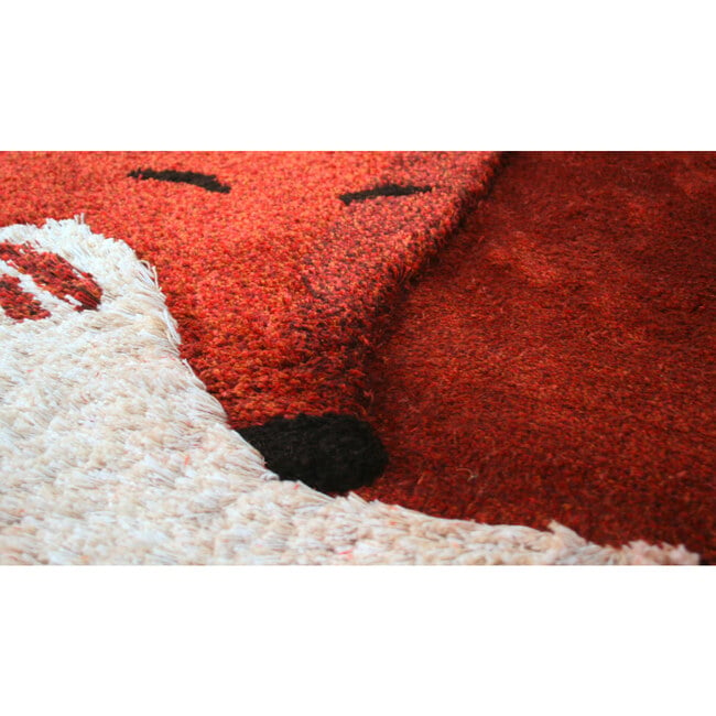 Tilky the Fox Tencel Rug, Rust/Red - Rugs - 5