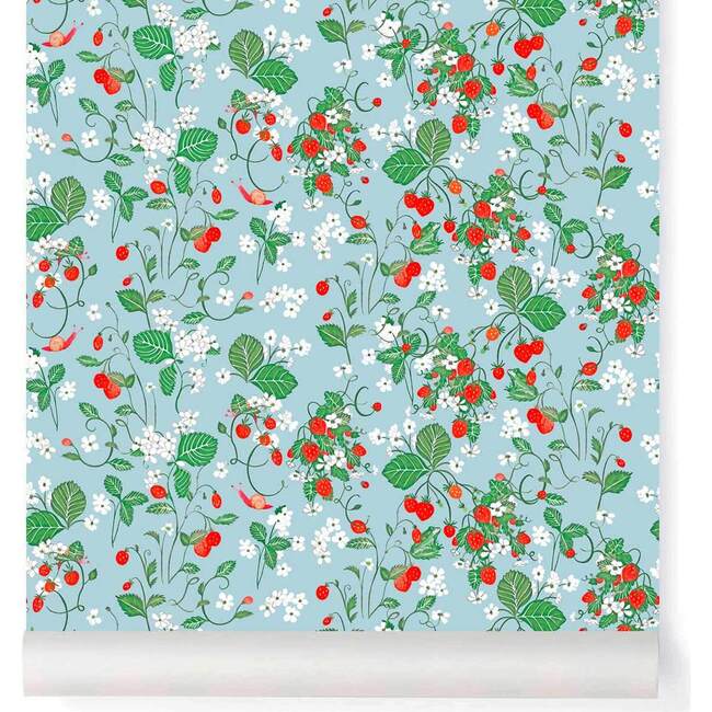 Strawberry Fields Forever Wallpaper, Sky Blue - Wallpaper - 1