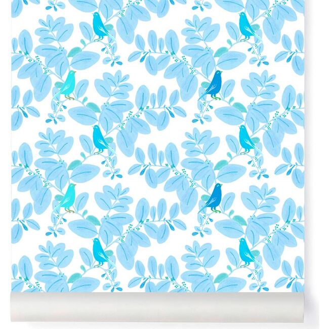 Songbirds Wallpaper, Blue