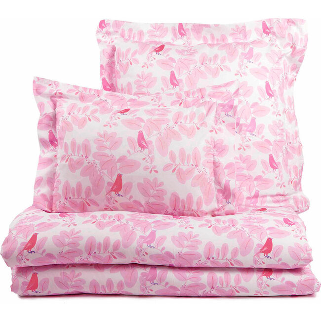 Songbirds Quilt, Pink - Little Cabari Blankets & Quilts | Maisonette