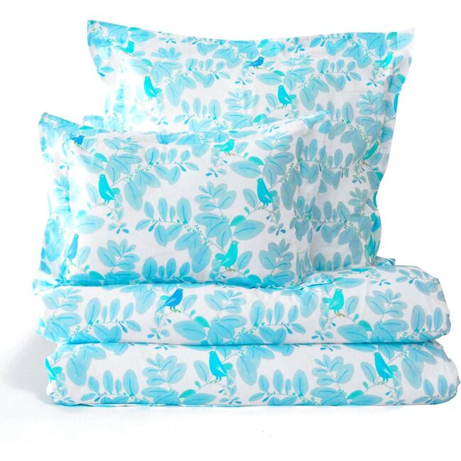 Songbirds Pillowcase, Blue - Sheets - 3