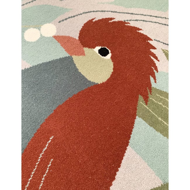 Olinka Birds Rug, Blue Multi - Rugs - 3