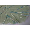 Leaf Wool Rug, Green - Rugs - 3 - thumbnail