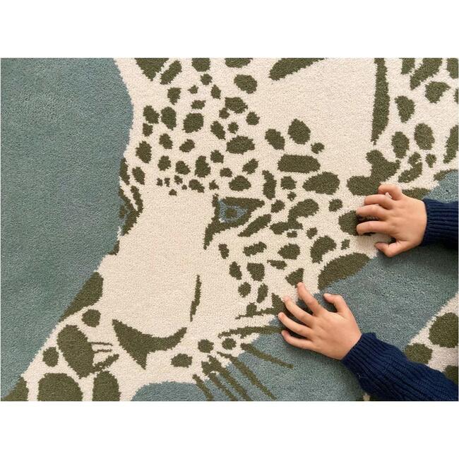 Leo Wool Rug, Blue - Rugs - 3