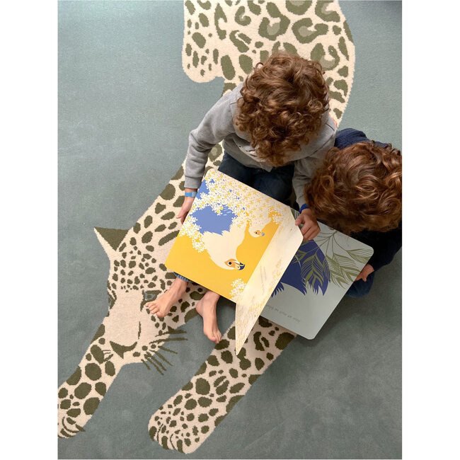 Leo Wool Rug, Blue - Rugs - 4
