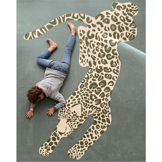 Leo Wool Rug, Blue - Rugs - 5