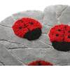 Ladybugs Wool Rug, Grey/Red - Rugs - 4