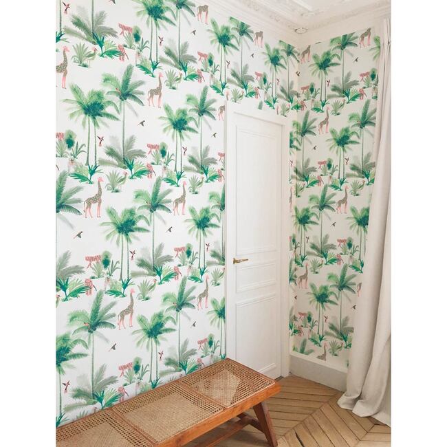 Grand Tamtam Wallpaper, Rose/Green - Wallpaper - 2