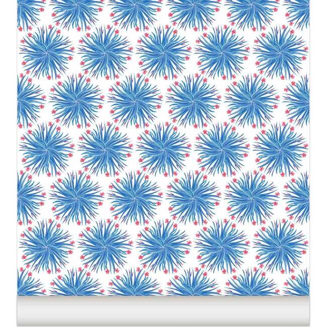Chardons Wallpaper, Blue/Ruby