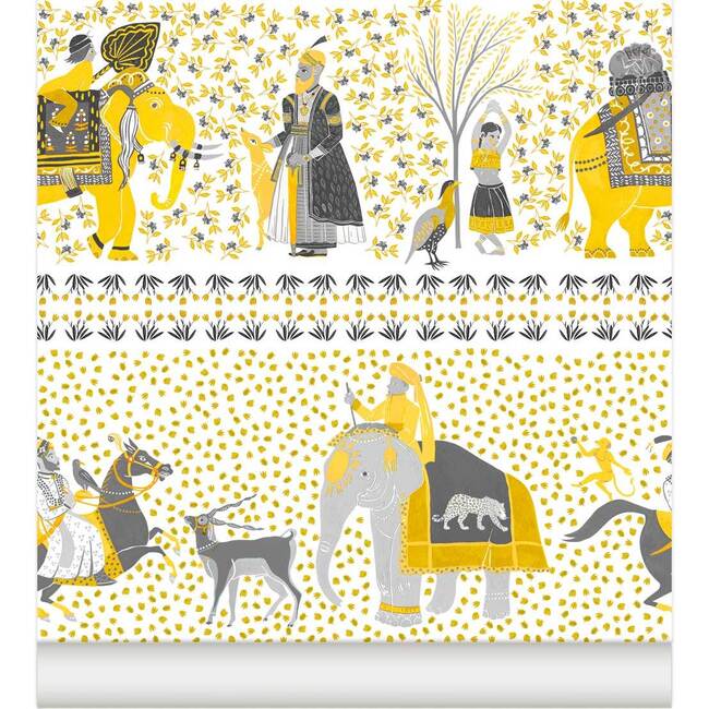 Chalana Wallpaper, Gold/Grey