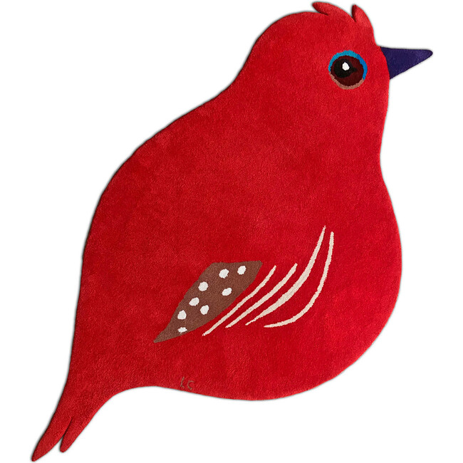 Cardinal Wool Rug, Red