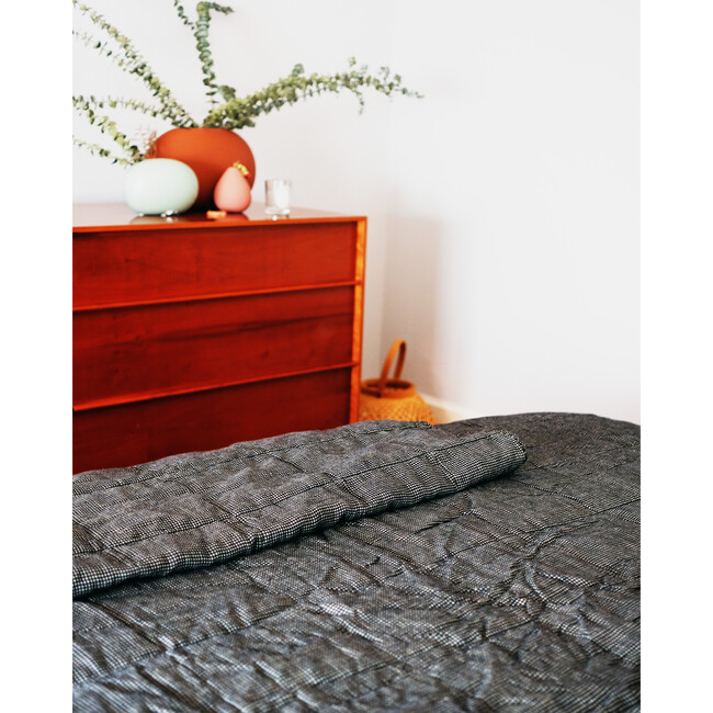 Quilted Bed Cover, Linen - Blankets - 2