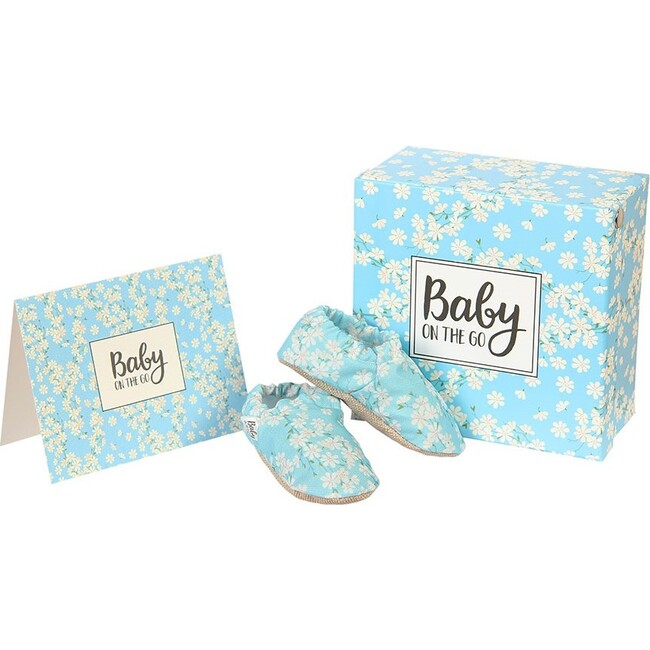 First Walker, Blue Daisy - Booties - 4