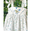 2y Dimity Floral Dress, Blue Rosebud - Dresses - 2