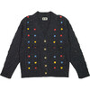 Women's Wild Flower Cardigan, Navy - Cardigans - 1 - thumbnail