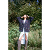 Women's Wild Flower Cardigan, Navy - Cardigans - 2
