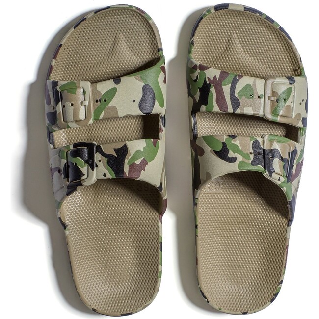 Moses Two Band Slide, Army Khaki - Sandals - 1