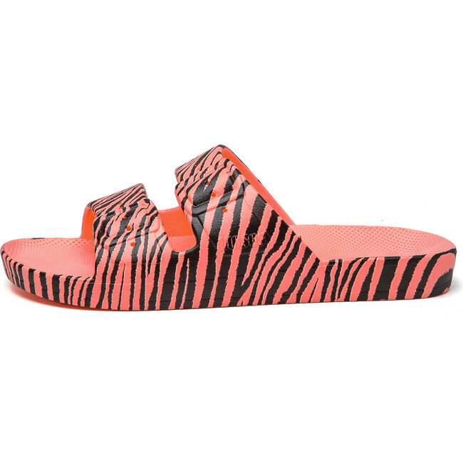 Adult Moses Two Band Slide, Zebra Capri