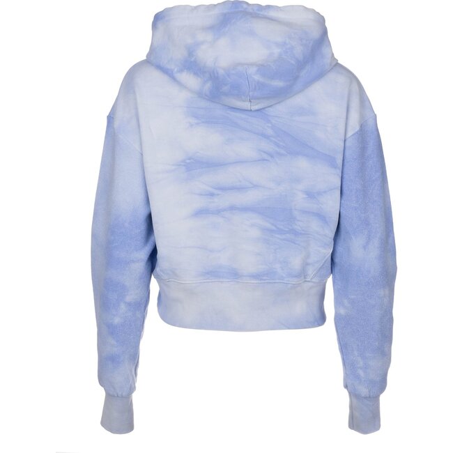 Women's Tie Dye Hoodie, Blue - Sweatshirts - 3