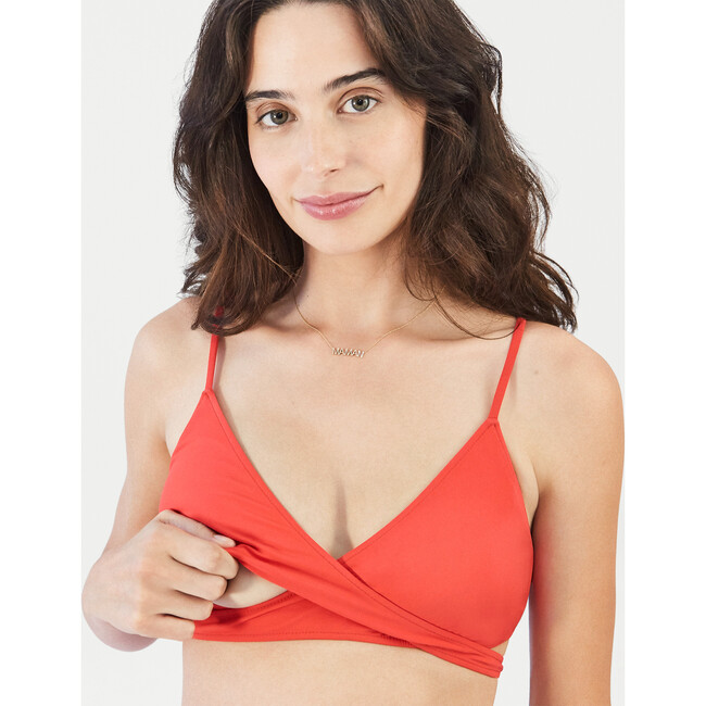 Women's Jojo Breastfeeding Bikini Top, Red - Two Pieces - 2