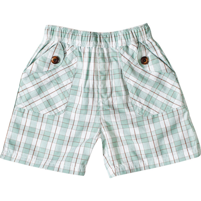 Tucker Short, Teal Oceanberry Check - Shorts - 1