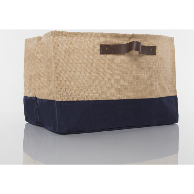 Tub Storage Bin, Jute Navy trim - Storage - 2