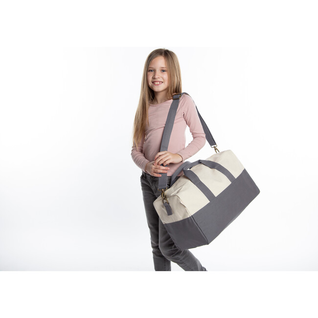 Kids Overnight Duffle, Gray - Bags - 4