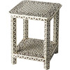 Amelia Bone Inlay Side Table, Brown - Accent Tables - 1 - thumbnail