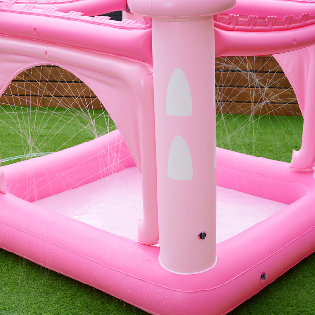 Water Fun Castle Inflatable Kiddie Pool with Pump, Pink - Pool Toys - 6