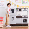 Little Chef Munich Classic Kids Kitchen Playset with Electric Writing Board, Espresso/Grey - Play Kitchens - 2 - thumbnail