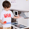 Little Chef Munich Classic Kids Kitchen Playset with Electric Writing Board, Espresso/Grey - Play Kitchens - 8