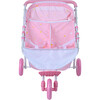 Stars Princess Deluxe Baby Doll Stroller, Pink/White - Doll Accessories - 5