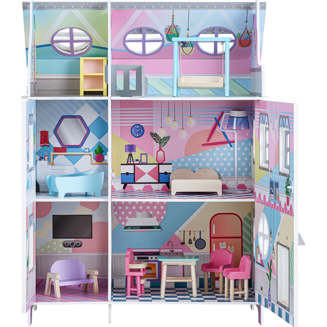 Sunroom Dollhouse with 11 Accessories, Muiticolor - Dollhouses - 3