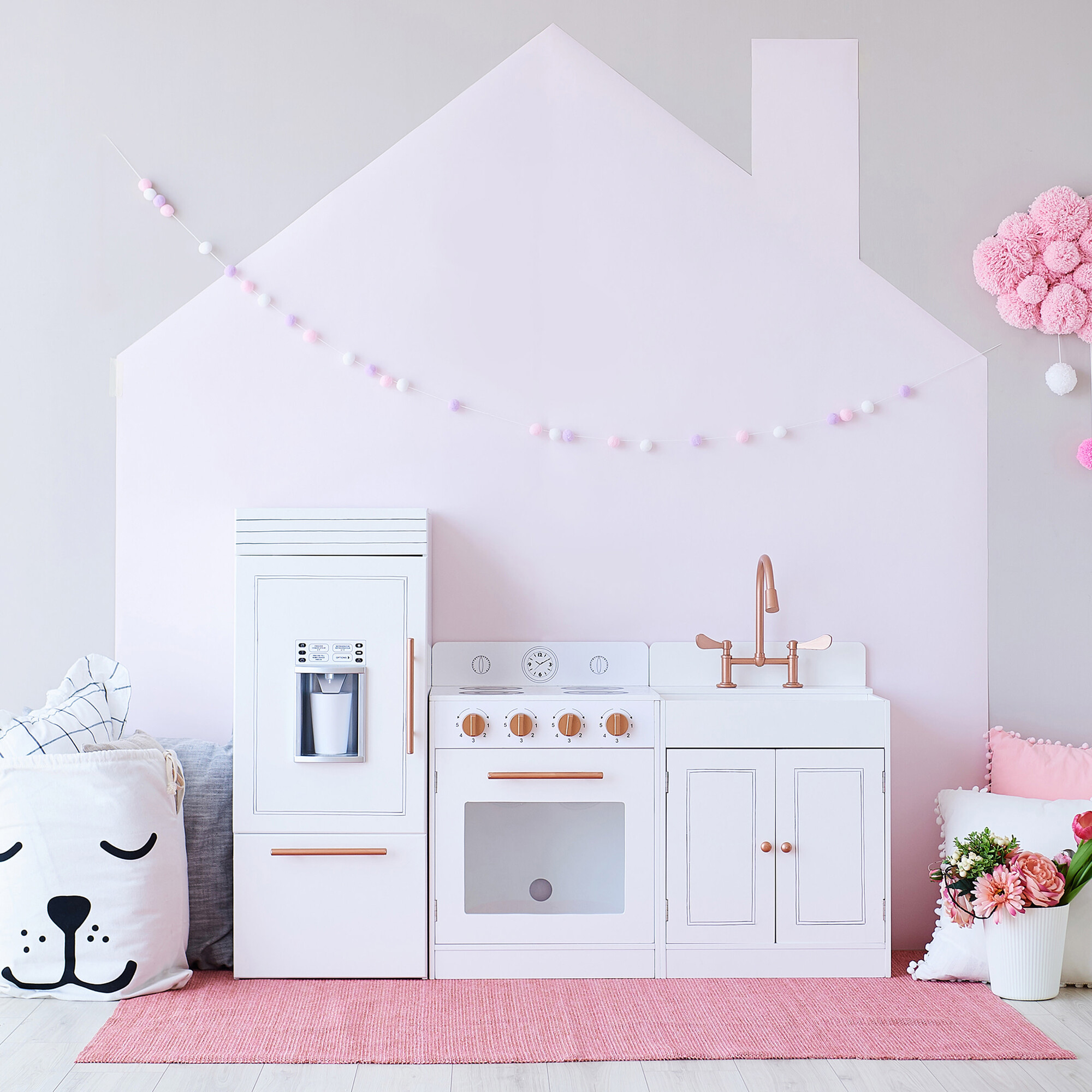 little chef paris modern play kitchen white rose gold