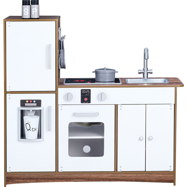 Little Chef Palm Springs Classic Kids Play Kitchen with Accessories, Natural/White - Play Kitchens - 3