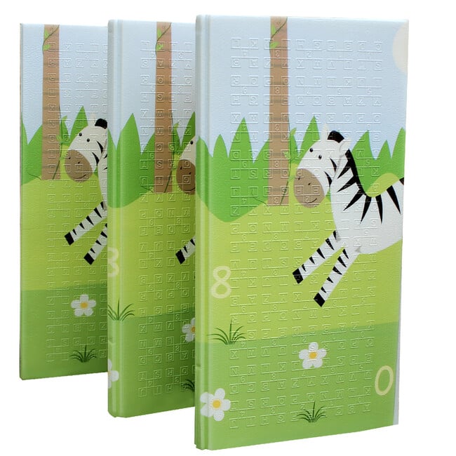 Safari Animal and Garden Insects Baby Crawling Play Mat, Blue/White - Developmental Toys - 7