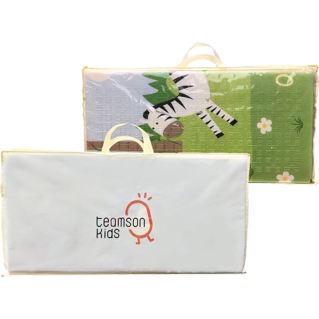 Safari Animal and Garden Insects Baby Crawling Play Mat, Blue/White - Developmental Toys - 8