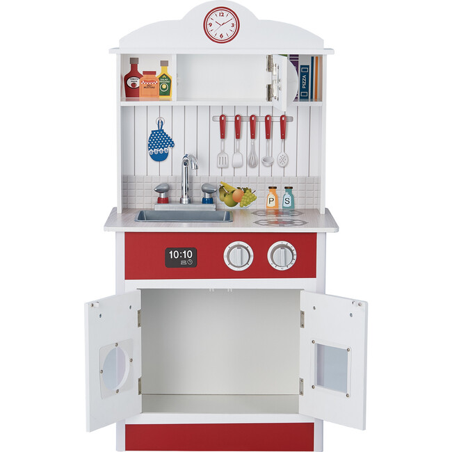 Little Chef Madrid Classic Play Kitchen, Red/White - Play Kitchens - 3