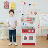 Little Chef Madrid Classic Play Kitchen, Red/White - Play Kitchens - 4 - thumbnail