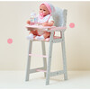 Polka Dots Princess Baby Doll High Chair, Grey - Doll Accessories - 2 - thumbnail
