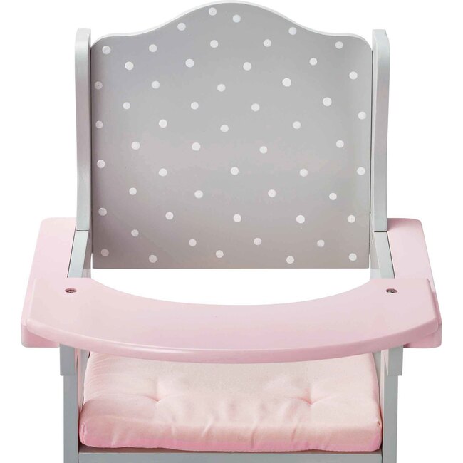Polka Dots Princess Baby Doll High Chair, Grey - Olivia's Little World ...