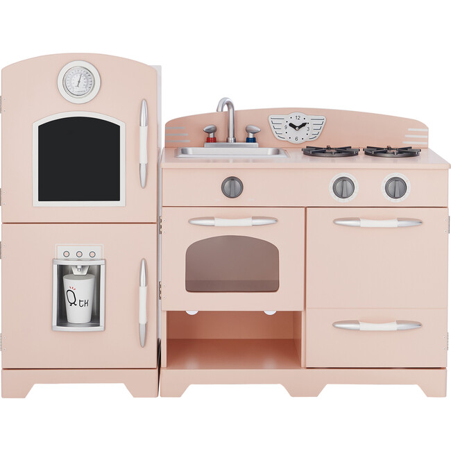 Little Chef Fairfield Retro Play Kitchen, Pink/White - Play Kitchens - 1
