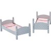 Polka Dots Princess 18" Doll Double Bunk Bed, Grey - Doll Accessories - 3