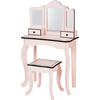 Little Lady Adriana Play Vanity Set, Pink/Black - Kids Seating - 1 - thumbnail