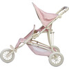 Polka Dots Princess Baby Doll Twin Jogging Stroller, Pink & Grey - Doll Accessories - 3