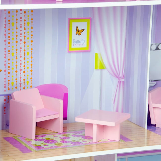 Dreamland Tiffany 12" Doll House, Pink - Dollhouses - 5